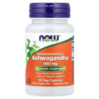 诺奥,Ashwagandha, 450 mg, 30 Veg Capsules