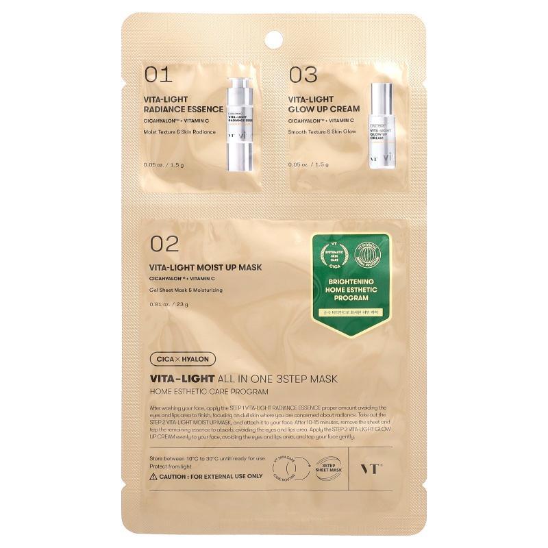 VT Cosmetics,Vita-Light All In One 3 Step Beauty Mask, 3 Pie