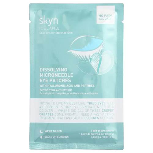 Skyn Iceland,Dissolving Microneedle Eye Patches, 1 Pair, 0.0