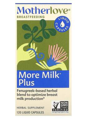 Motherlove,更多Milk Plus，120液体胶囊
