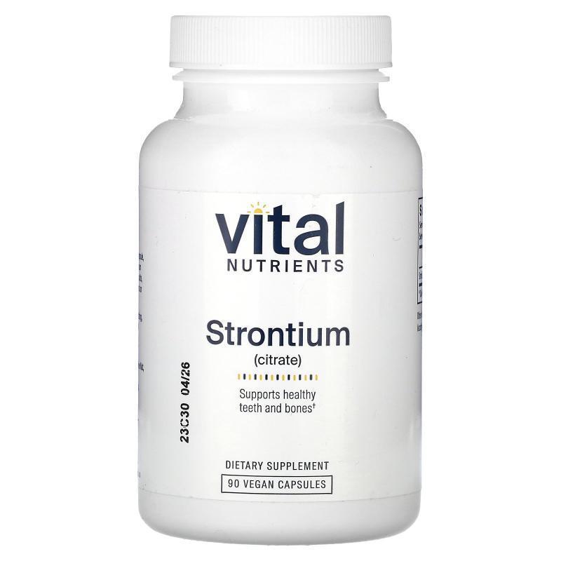 Vital Nutrients,Strontium Citrate, 90 Vegan Capsules