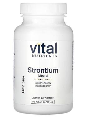 Vital Nutrients,Strontium Citrate, 90 Vegan Capsules