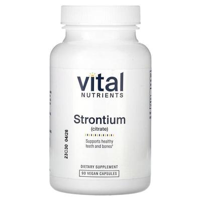 Vital Nutrients,Strontium Citrate, 90 Vegan Capsules