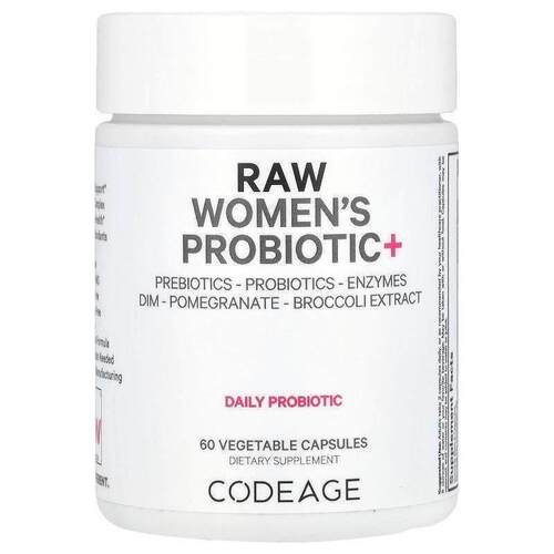 Codeage,RAW Women's Probiotic+, 60 Vegetable Capsules