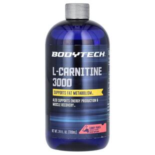 BodyTech,L-Carnitine 3000, Peach Mango , 24 fl oz (709 ml)