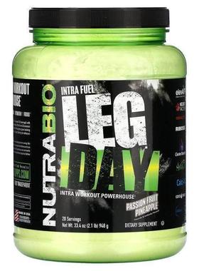 Nutrabio Labs,Intra Fuel练腿日锻炼期能量粉肌肉耐力爆发持久续