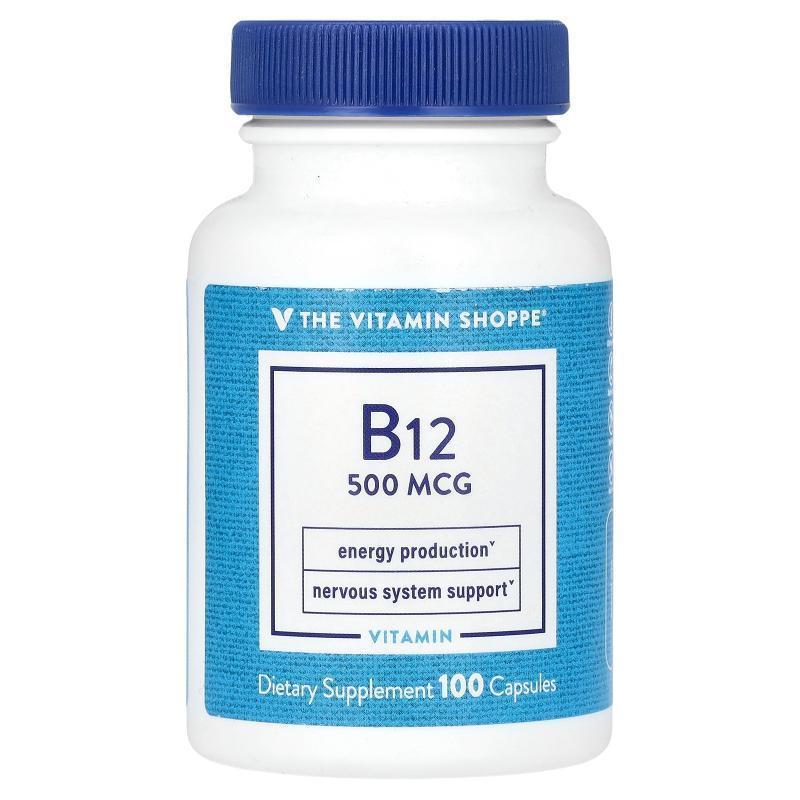 The Vitamin Shoppe,B12, 500 mcg, 100 Capsules