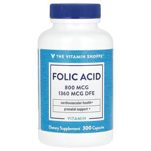 Folic Acid 800 The 300 Shoppe mcg Capsules Vitamin