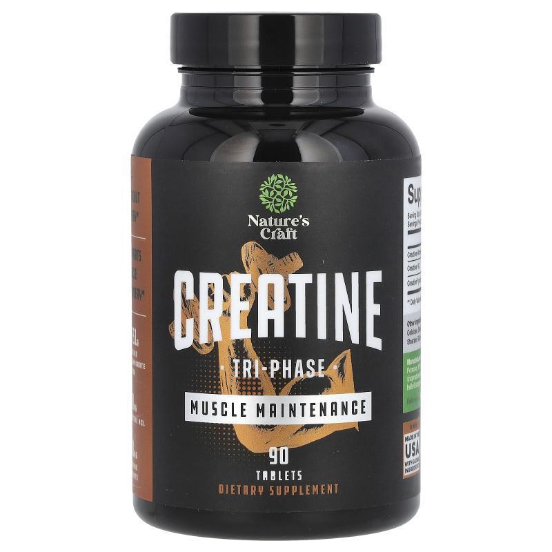 Natures Craft,Creatine, Tri-Phase, 90 Tablets
