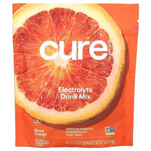 Cure Hydration,电解质饮品混合物，血橙味，14 包，每包 0.27 盎