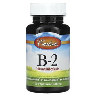 Carlson,Vitamin B-2, 100 mg, 100 Vegetarian Tablets