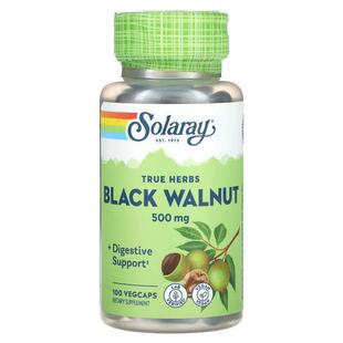 Solaray,True Herbs, Black Walnut , 500 mg , 100 VegCaps