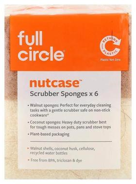 Full Circle,Nutcase™, Scrubber Sponges , 6 Count
