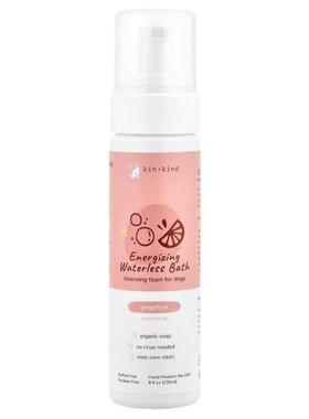 Kin+Kind,Energizing Waterless Bath, Cleansing Foam For Dogs,