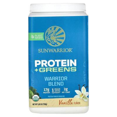 太阳勇士,Warrior Blend Protein + Greens, Vanilla , 1.65 lb (