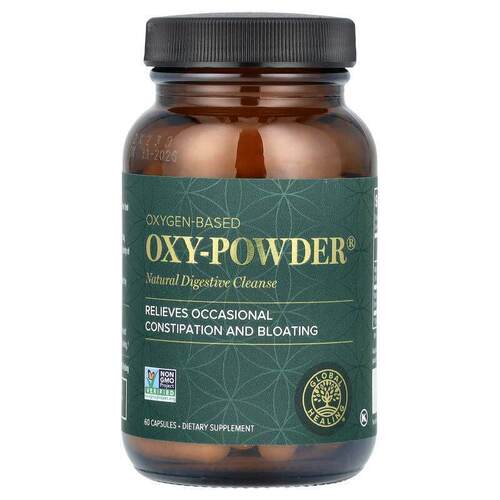Global Healing,Oxy-Powder, Natural Digestive Cleanse, 60 Cap