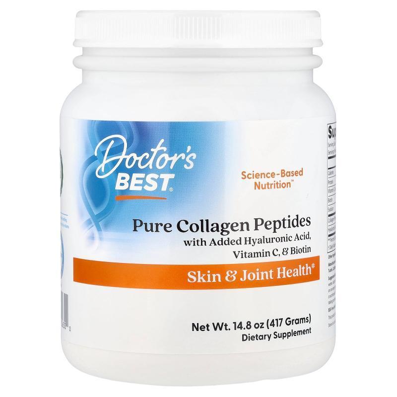 Doctor's Best,Pure Collagen Peptides With Added Hyaluronic A