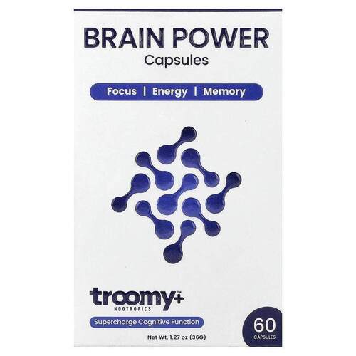 Troomy Nootropics,Brain Power, 60 Capsules, 1.27 oz (36 g)