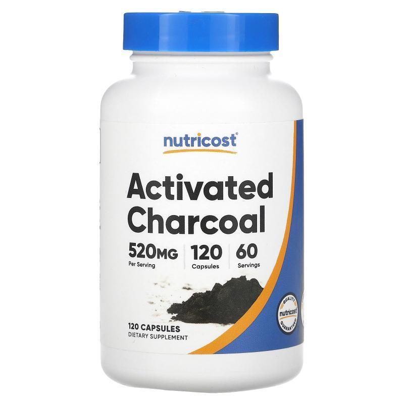 Nutricost,Activated Charcoal , 260 mg , 120 Capsules