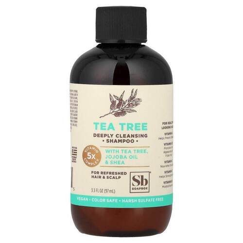 Soapbox,Tea Tree Deeply Cleansing Shampoo, 3.3 fl oz (97 ml)
