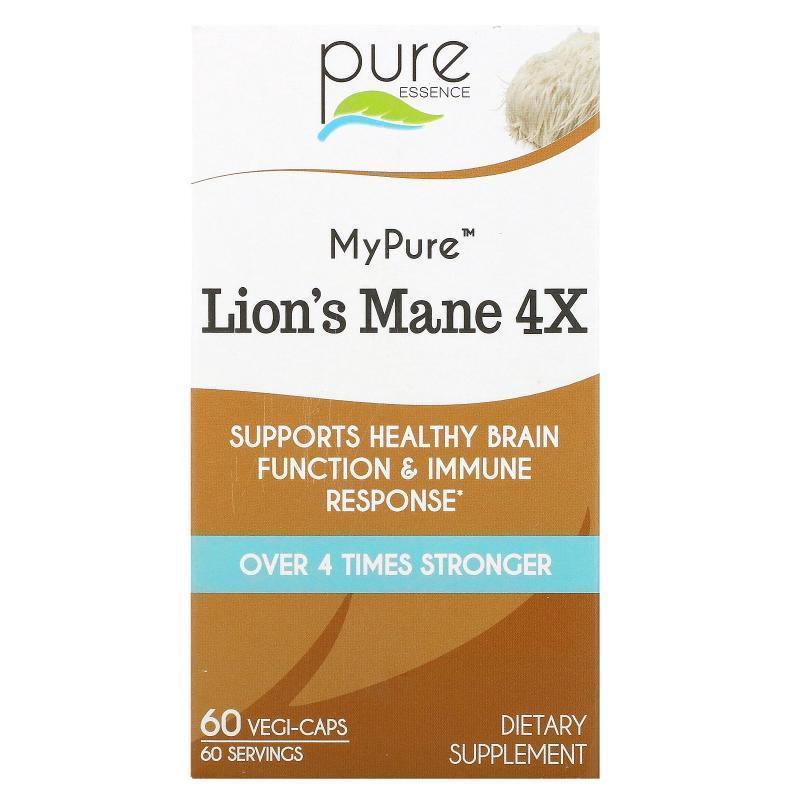 Pure Essence,My Pure, Lion's Mane 4X, 30 Vegi-Caps