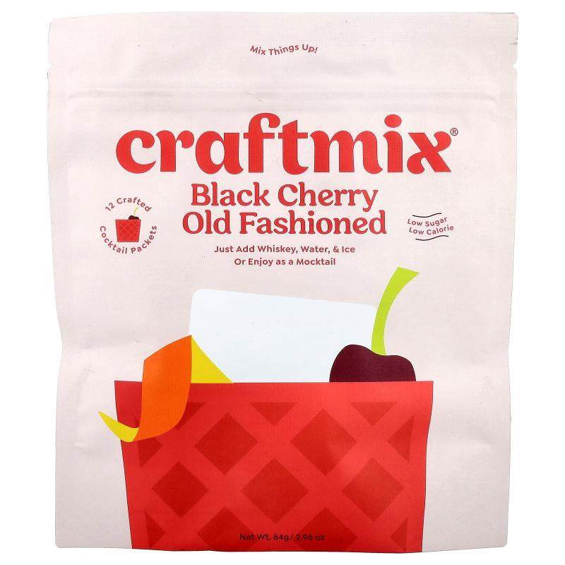 Craftmix,Black Cherry Old Fashioned, 12 Packets, 0.25 oz (7