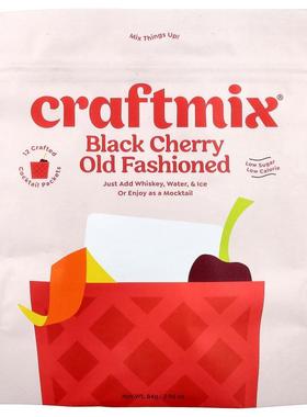 Craftmix,Black Cherry Old Fashioned, 12 Packets, 0.25 oz (7