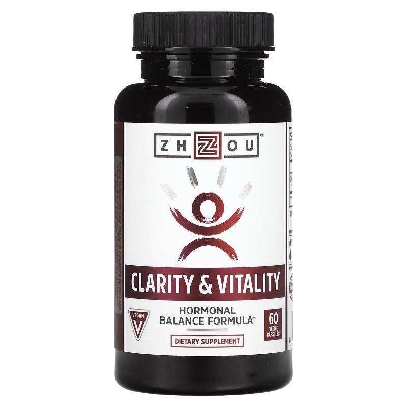 Zhou Nutrition,Clarity &amp;amp; Vitality，60 粒素食胶囊