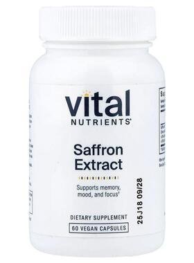 Vital Nutrients,Saffron Extract, 60 Vegan Capsules (15 mg pe