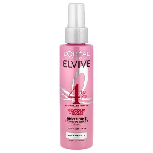 欧莱雅,Elvive, High Shine Leave-In Serum with System, 4.4 fl