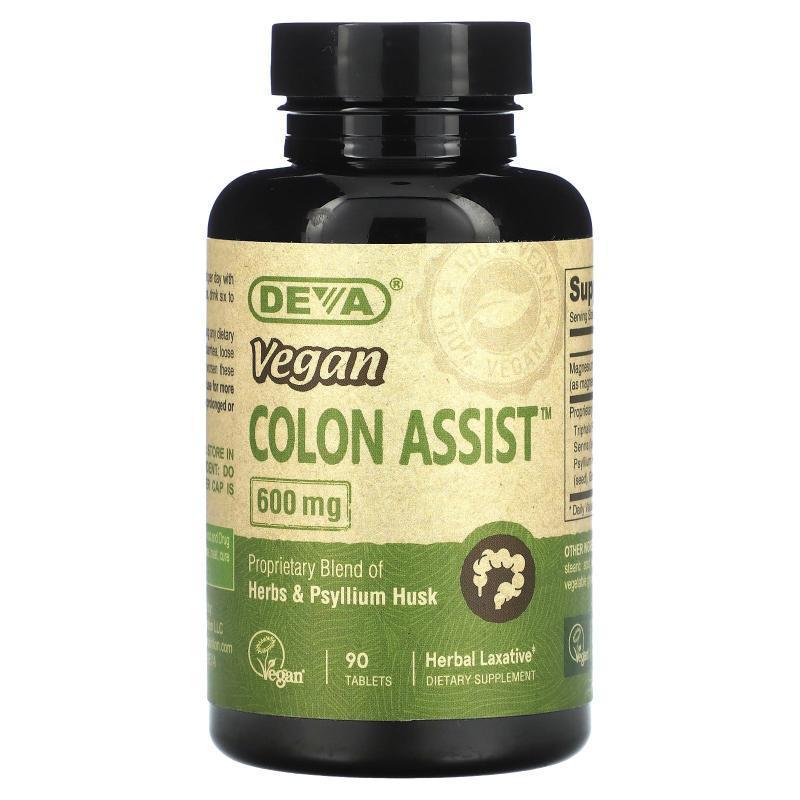 Deva,Vegan Colon Assist，600 毫克，90 片