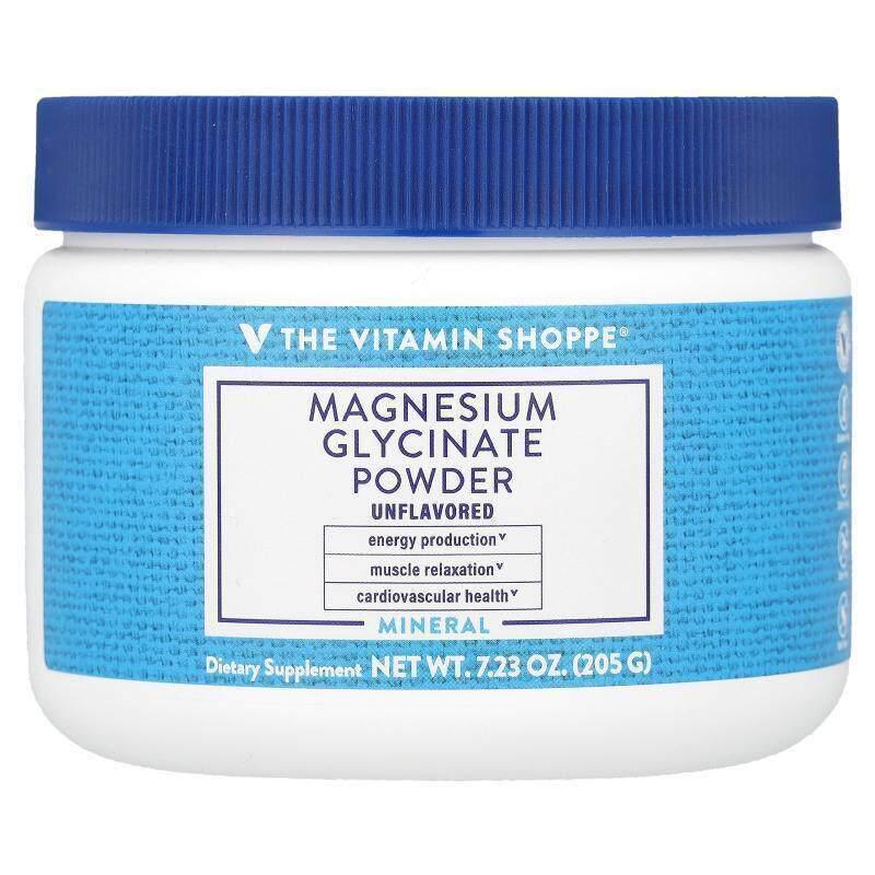 The Vitamin Shoppe,甘氨酸镁粉,原味,7.23 盎司(205 克)
