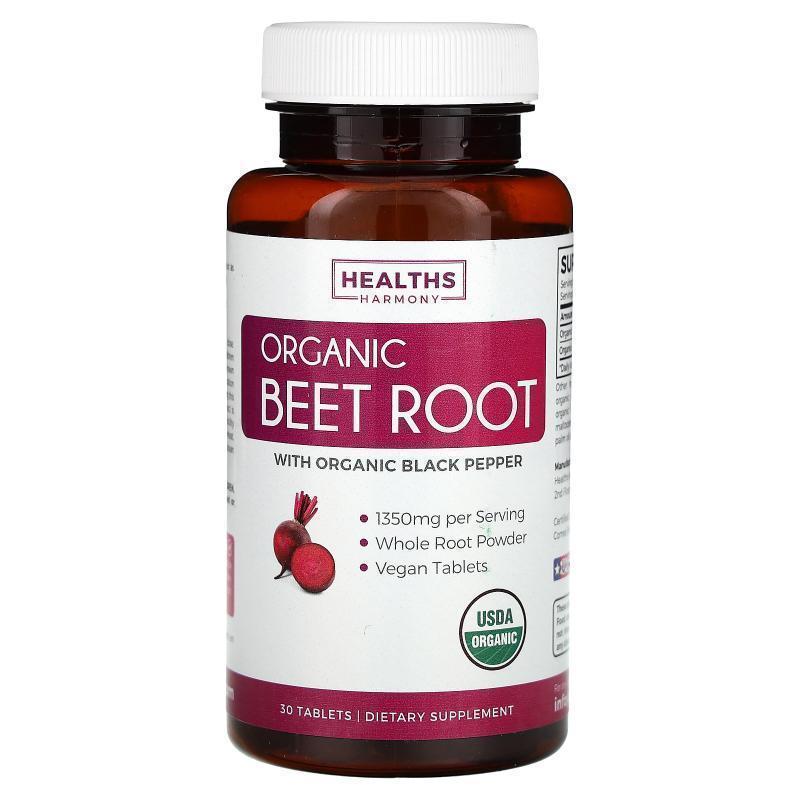 Healths Harmony,Organic Beet Root With Organic Black Pepper,