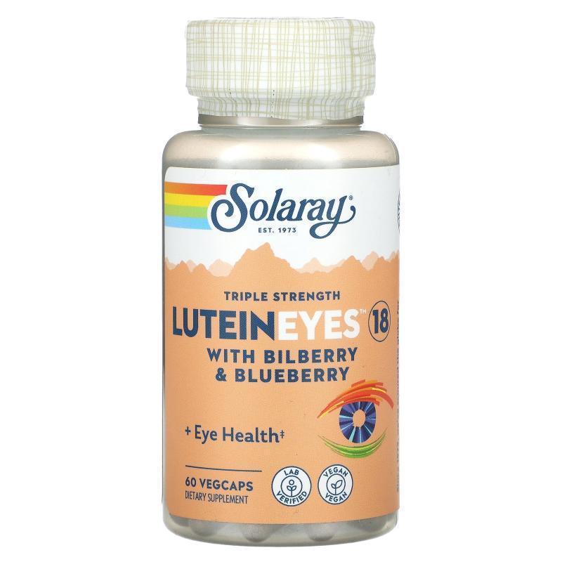 Solaray,LuteinEyes 18, With Bilberry &amp; Blueberry, Tr