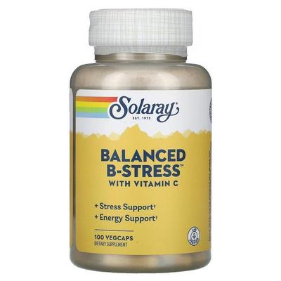 Solaray,Balanced B-Stress 含维生素 C，100 粒素食胶囊