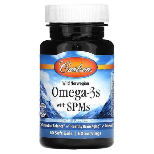 Carlson,含 SPM 的 Omega-3s，120 粒软凝胶