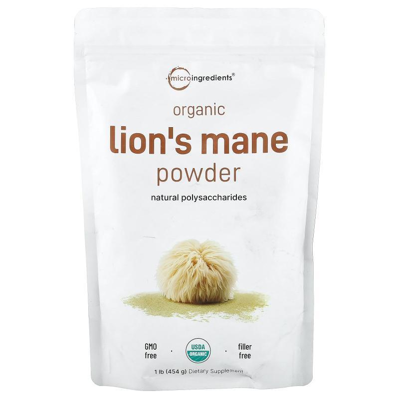 Micro Ingredients,Organic Lion's Mane Powder, 1 lb (454 g)