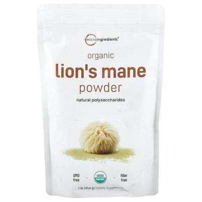 Micro Ingredients,Organic Lion's Mane Powder, 1 lb (454 g)