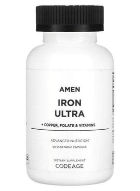 Codeage,Amen，Iron Ultra，60 粒素食胶囊