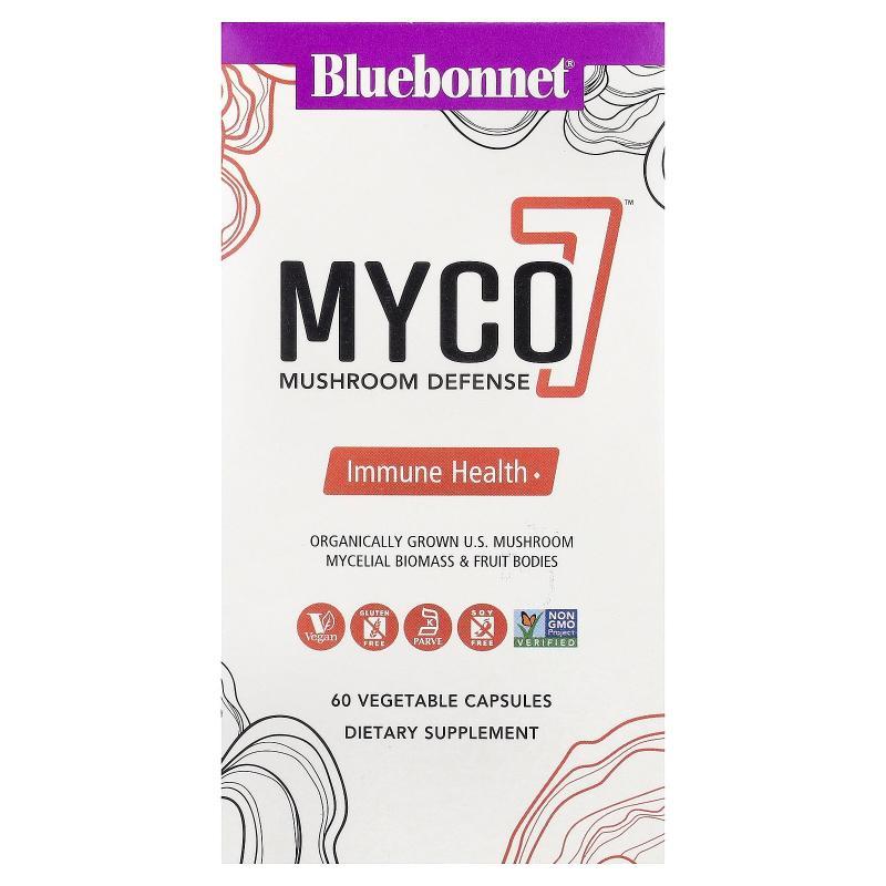 Bluebonnet Nutrition,Myco7™, Mushroom Defense, 60 Vegetable
