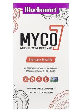 Bluebonnet Nutrition,Myco7™, Mushroom Defense, 60 Vegetable