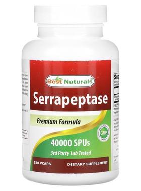 Best Naturals,Serrapeptase, 40,000 SPUs, 180 VCAPS