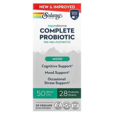 Solaray,Mycrobiome® Complete Probiotic, Mood, 30 VegCaps