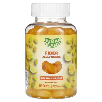 Human Beanz,Fiber Jelly Beans, Lemon Blast, 150 Jelly Beans