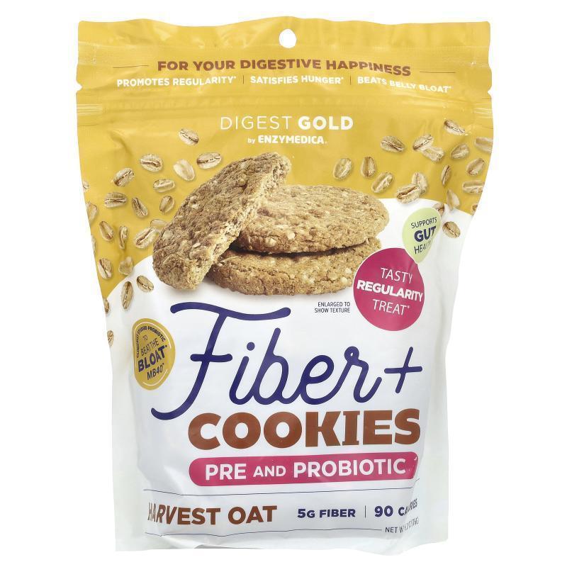 Enzymedica,Fiber + Cookies, Pre and Probiotic, Blueberry, 6.