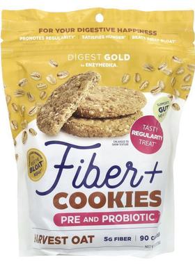 Enzymedica,Fiber + Cookies, Pre and Probiotic, Blueberry, 6.