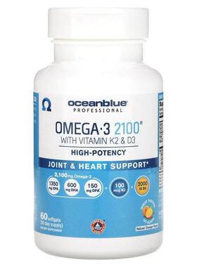 Ocean Blue,Professional, Omega-3 2100 With Vitamin K2 &a