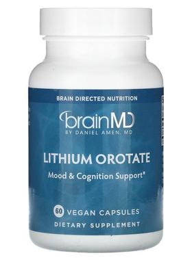 BrainMD,Lithium Orotate, 60 Vegan Capsules
