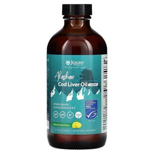 Jigsaw Health,Alaskan Cod Liver Oil Liquid, Natural Lemon, 8