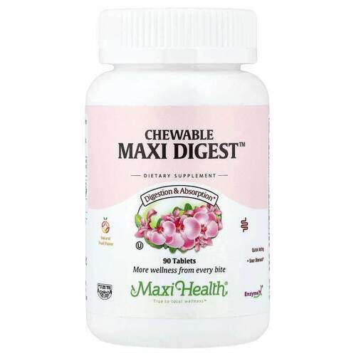 Maxi Health,Chewable Maxi Digest™, Natural Fruit Flavor, 90
